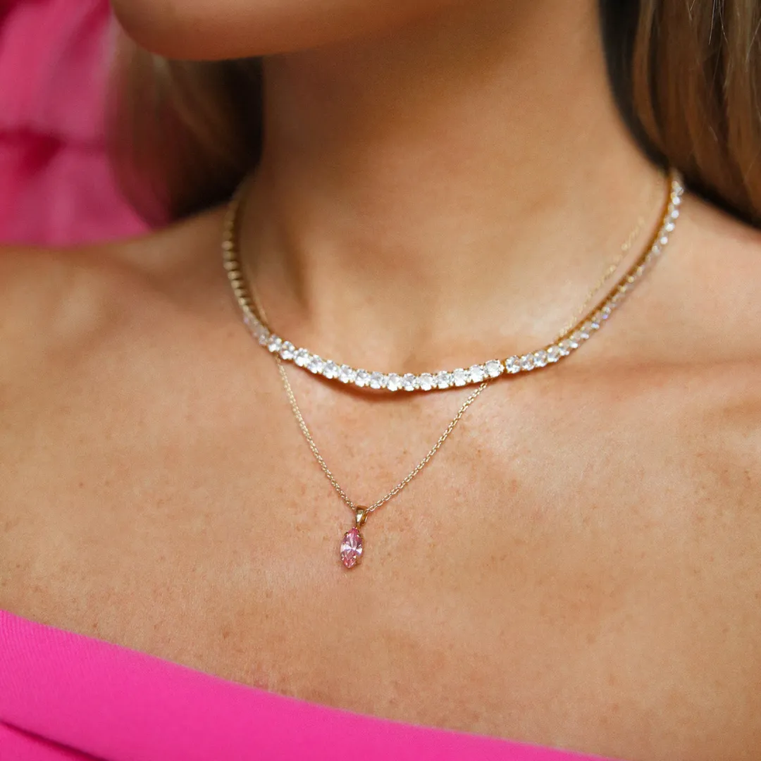 Store Petite Navette Necklace Halsband