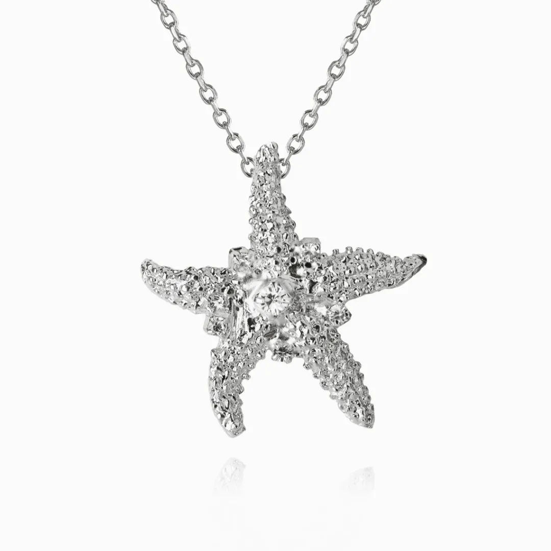 Flash Sale Sea Star Necklace/Crystal Halsband